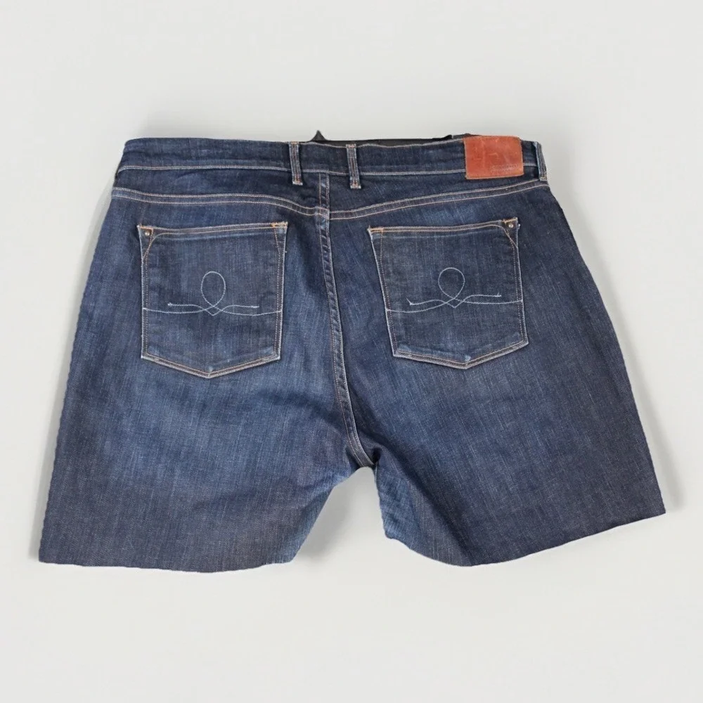 NWOT Lucky Brand Jeans Shorts 16/33 Women Blue Distressed Made In‎ USA Summer